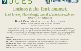 Adrianna Quintero, other enviro leaders to speak at Commonwealth Club of California next Tuesday, Oct. 21